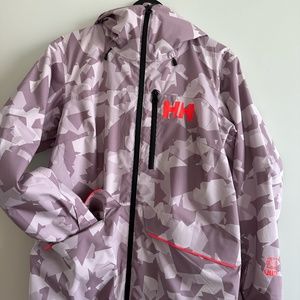 Helly Hansen Powchaser LIFALOFT Insulated Ski Jacket, L, Dusty Syrin Camo - EUC